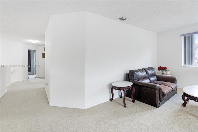 13063 NW 11th Ct, Sunrise, FL 33323 - carpeted living room with a textured ceiling