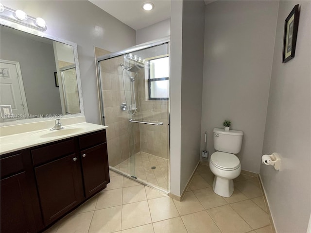 730 SE 34th Ave, Homestead, FL 33033 - bathroom featuring vanity, a shower stall, and tile patterned flooring
