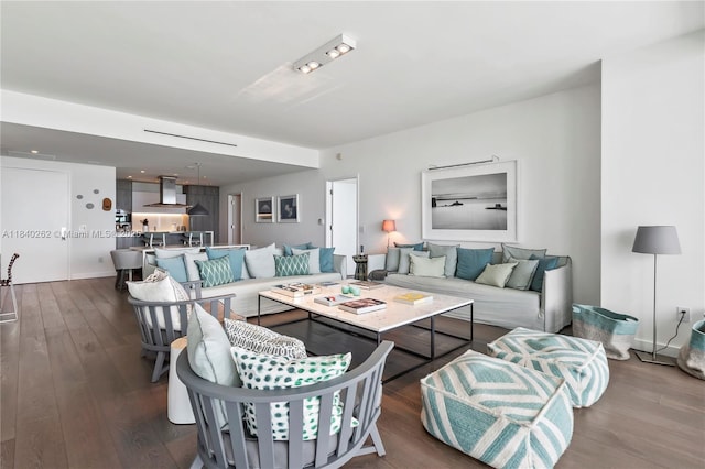 360 Ocean Dr Unit 704S, Key Biscayne, FL 33149 - living area with wood finished floors