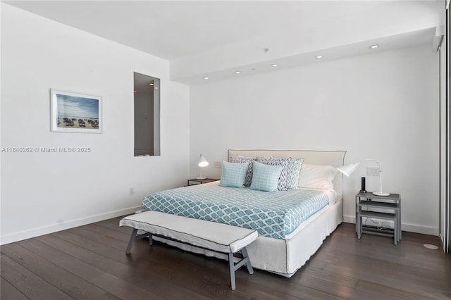 360 Ocean Dr Unit 704S, Key Biscayne, FL 33149 - bedroom featuring dark wood finished floors and recessed lighting