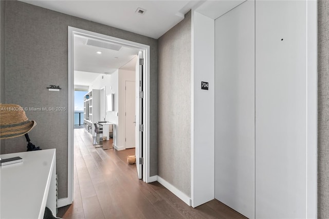 360 Ocean Dr Unit 704S, Key Biscayne, FL 33149 - hall with dark wood finished floors