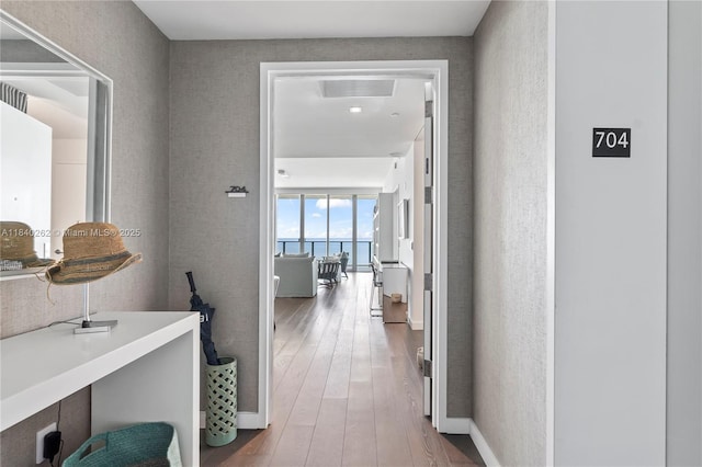 360 Ocean Dr Unit 704S, Key Biscayne, FL 33149 - corridor featuring hardwood / wood-style flooring