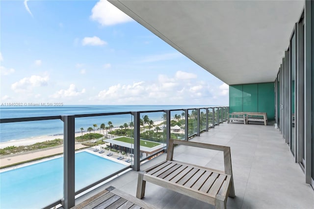 360 Ocean Dr Unit 704S, Key Biscayne, FL 33149 - balcony featuring view of water and beach and view of pool
