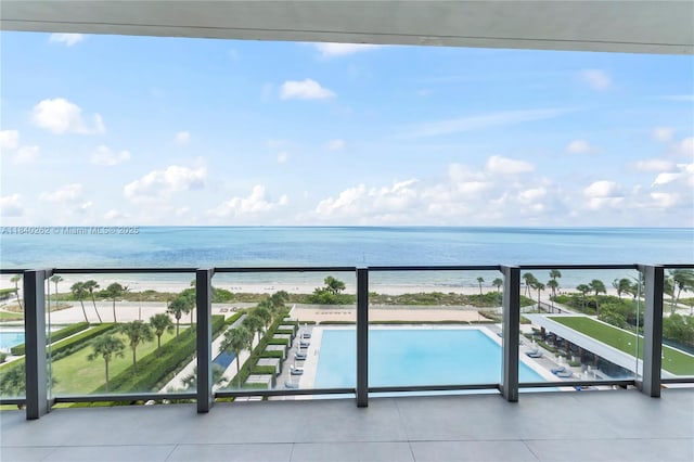 360 Ocean Dr Unit 704S, Key Biscayne, FL 33149 - balcony with a water view and view of pool area