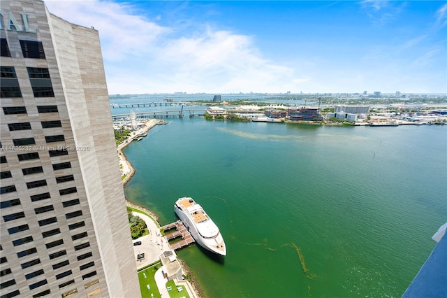 335 S Biscayne Blvd Unit 3410, Miami, FL 33131 - water view with nearby urban area