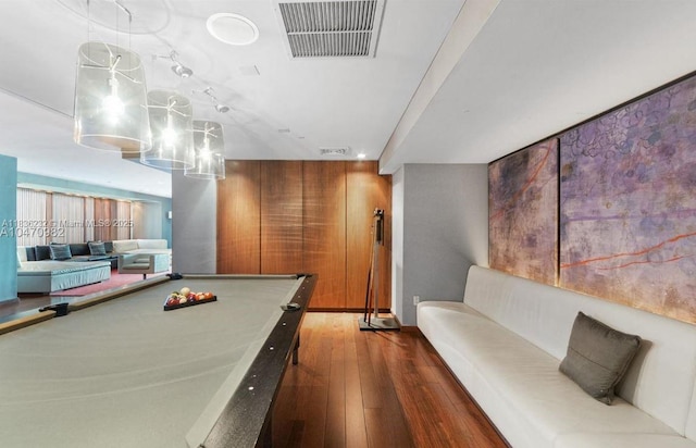 335 S Biscayne Blvd Unit 3410, Miami, FL 33131 - recreation room with hardwood / wood-style floors and pool table