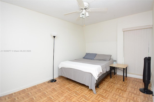 13935 SW 84th St Unit 905, Miami, FL 33183 - bedroom with baseboards and ceiling fan