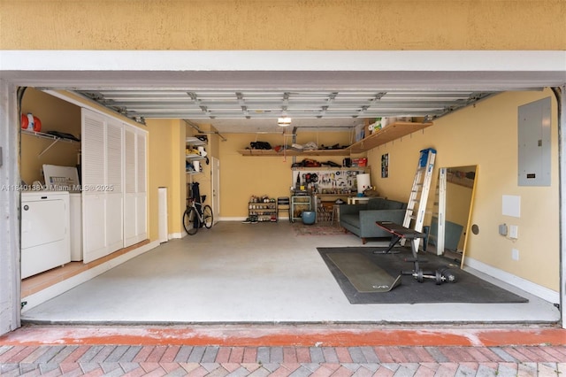 2919 Coconut Ave Unit 1, Miami, FL 33133 - garage with separate washer and dryer and electric panel