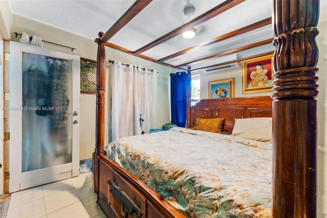 29351 Idaho Rd, Homestead, FL 33033 - bedroom with light tile patterned floors and beamed ceiling
