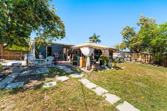 29351 Idaho Rd, Homestead, FL 33033 - fenced backyard with a gazebo and a patio area