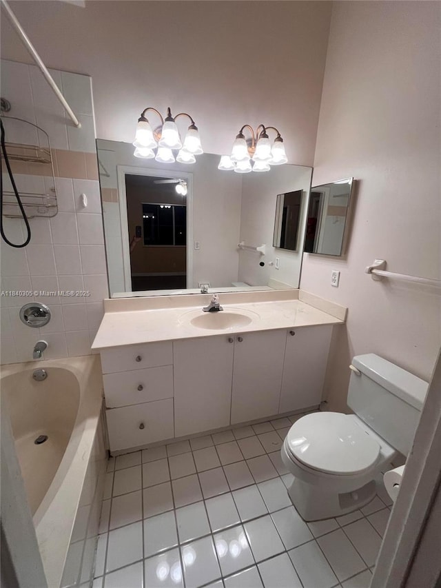 4041 NW 84th Ter Unit 4041, Sunrise, FL 33351 - full bathroom with tile patterned floors, washtub / shower combination, and vanity