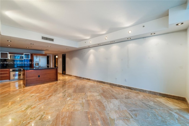 1900 N Bayshore Dr Unit 3715, Miami, FL 33132 - unfurnished living room featuring baseboards and recessed lighting
