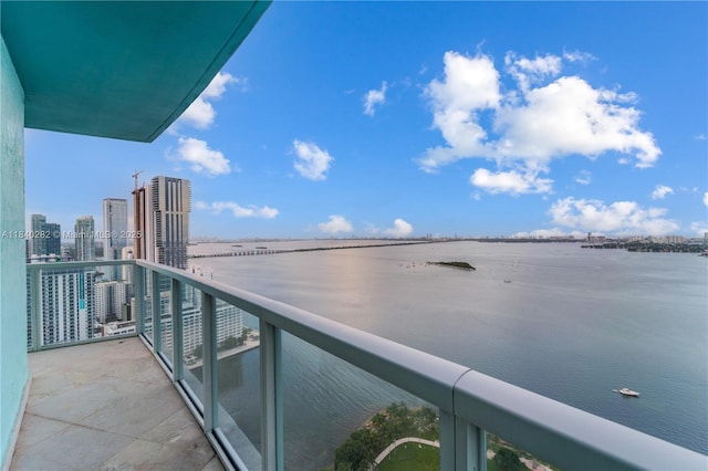 1900 N Bayshore Dr Unit 3715, Miami, FL 33132 - balcony with a water view and a view of city