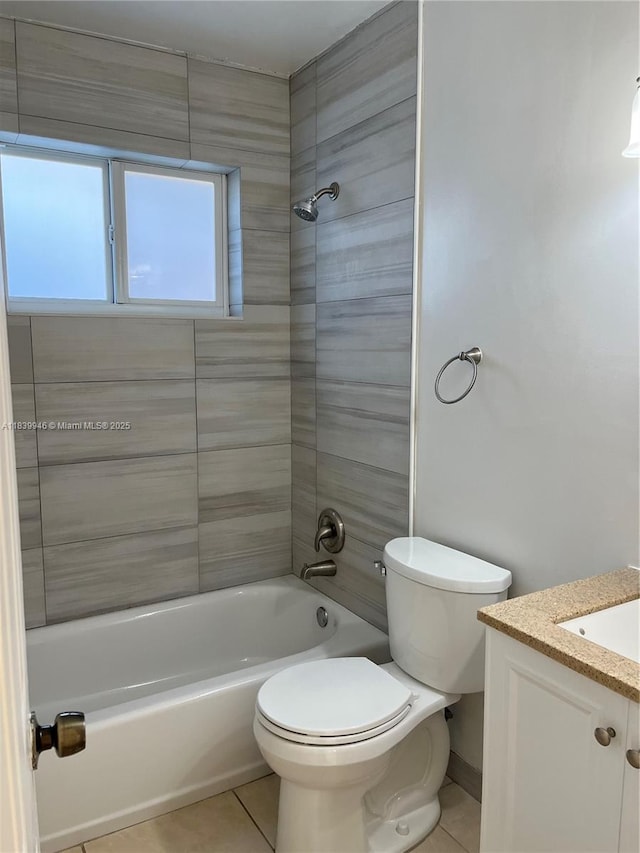 80 W 20th St, Hialeah, FL 33010 - full bath with tile patterned flooring, vanity, and shower / bathtub combination