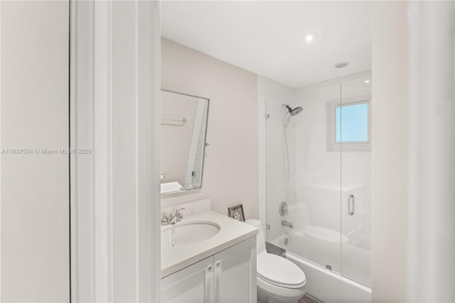 1261 San Miguel Ave, Coral Gables, FL 33134 - full bathroom featuring vanity and combined bath / shower with glass door