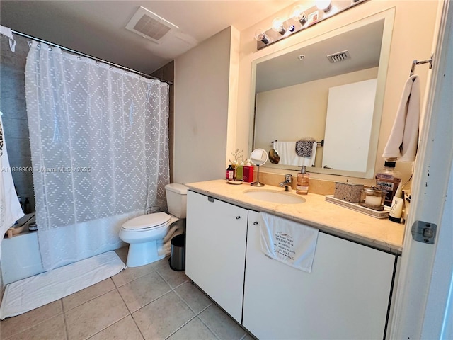 9066 SW 73rd Ct Unit 1409, Miami, FL 33156 - bathroom featuring vanity, tile patterned flooring, and shower / bath combo