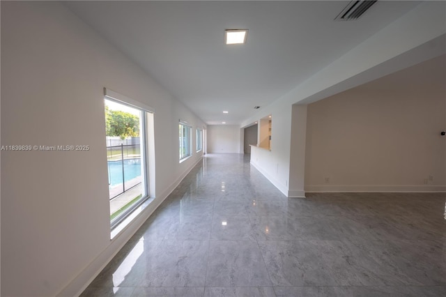 10860 SW 116th St, Miami, FL 33176 - hallway with baseboards and marble finish flooring