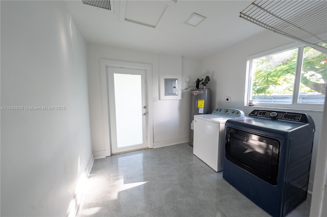 10860 SW 116th St, Miami, FL 33176 - laundry room with separate washer and dryer, electric panel, water heater, and attic access