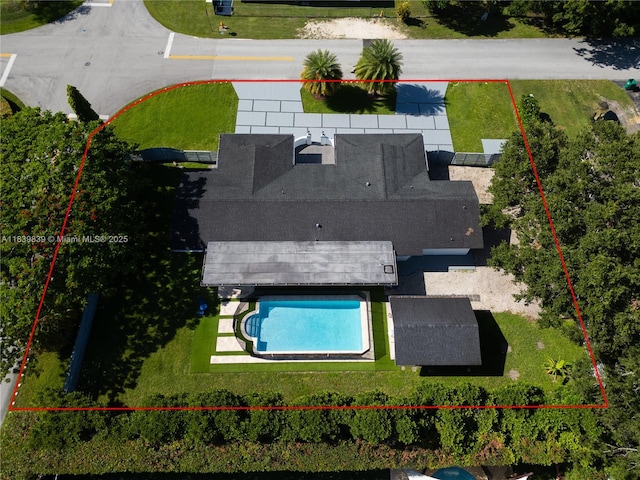 10860 SW 116th St, Miami, FL 33176 - view of property location with a pool area and property parcel outlined