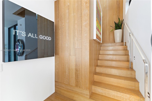 126 W San Marino Dr, Miami Beach, FL 33139 - staircase with wood finished floors