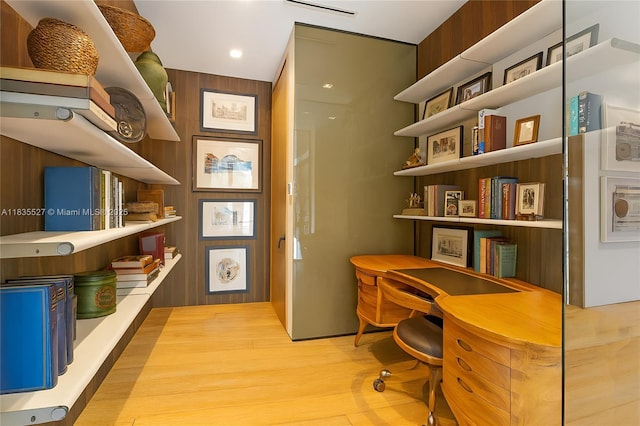 126 W San Marino Dr, Miami Beach, FL 33139 - home office with recessed lighting and wood finished floors