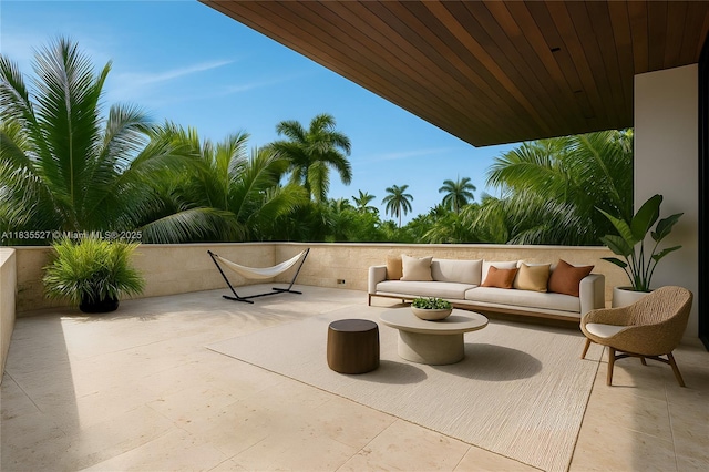 126 W San Marino Dr, Miami Beach, FL 33139 - view of patio with an outdoor living space