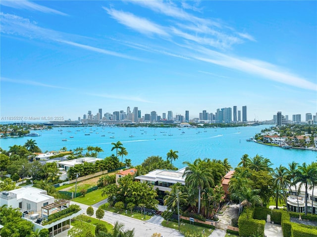 126 W San Marino Dr, Miami Beach, FL 33139 - water view featuring city skyline