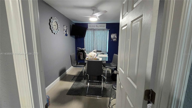 1610 S 22nd Ave, Hollywood, FL 33020 - office area with a ceiling fan and baseboards