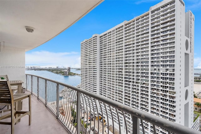 1750 SE Bayshore Dr Unit 2506, Miami, FL 33132 - balcony featuring a water view