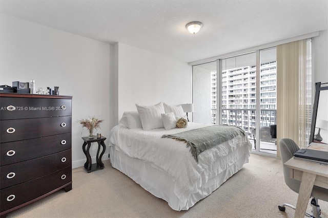 1750 SE Bayshore Dr Unit 2506, Miami, FL 33132 - bedroom with light carpet, access to outside, and expansive windows