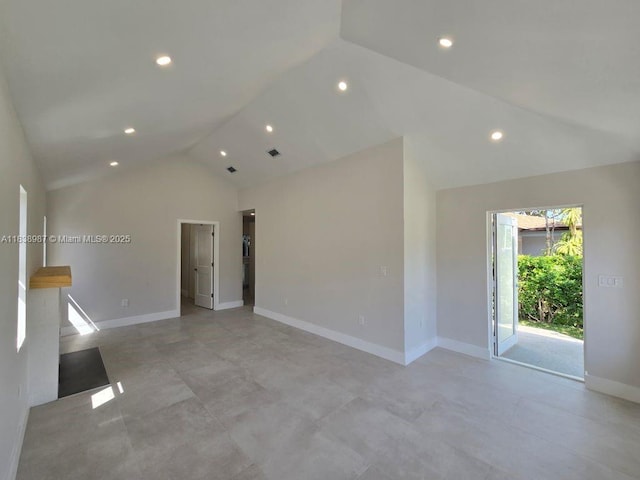 1923 NW 48th St, Miami, FL 33142 - unfurnished room with recessed lighting and high vaulted ceiling
