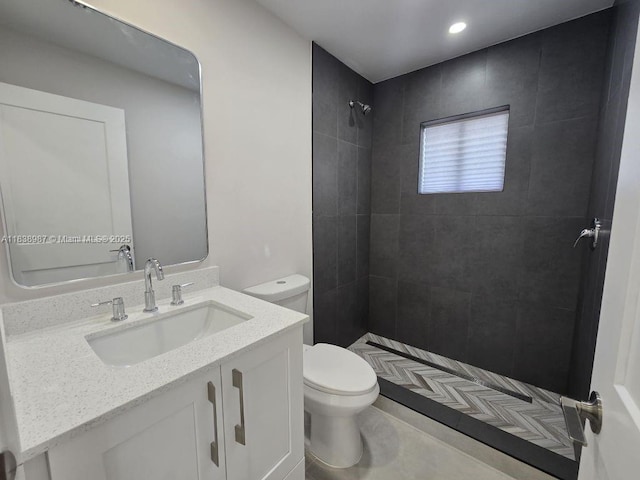1923 NW 48th St, Miami, FL 33142 - full bath with tiled shower, vanity, and recessed lighting