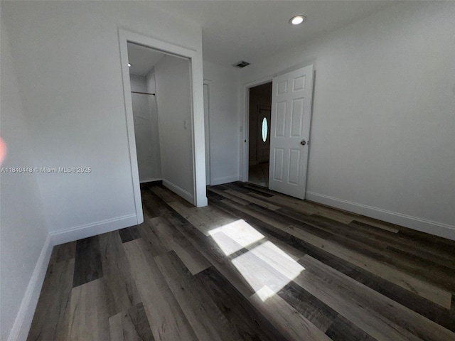 433 SW 28th Ave, Fort Lauderdale, FL 33312 - unfurnished bedroom featuring wood finished floors and recessed lighting