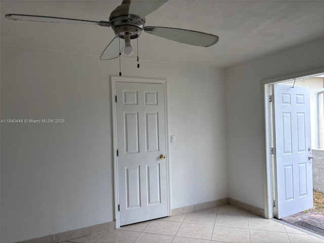 433 SW 28th Ave, Fort Lauderdale, FL 33312 - spare room with a ceiling fan and light tile patterned floors