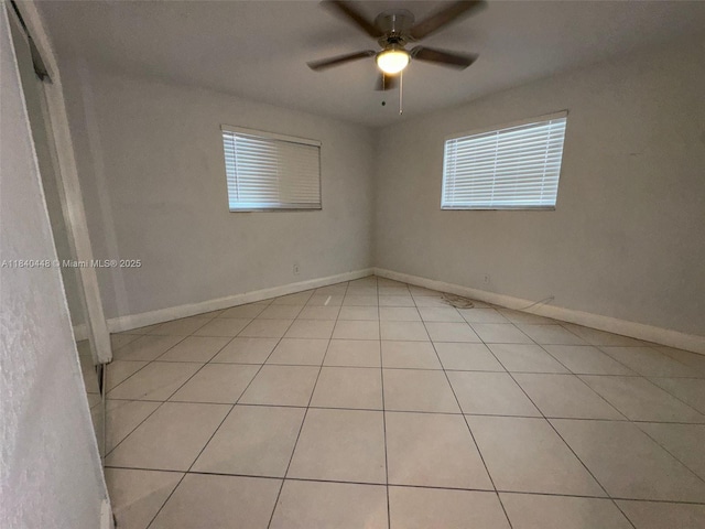 433 SW 28th Ave, Fort Lauderdale, FL 33312 - spare room featuring light tile patterned floors and a ceiling fan
