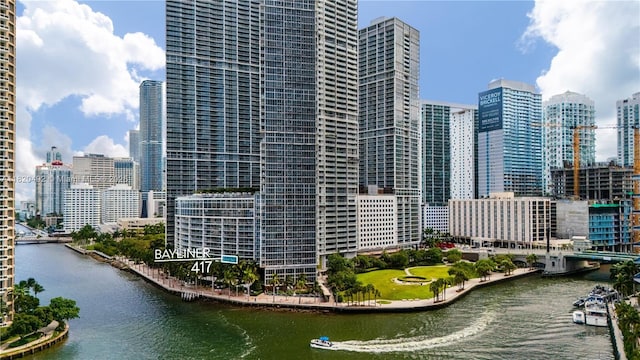 465 Brickell Ave Unit 417, Miami, FL 33131 - view of city skyline with a large body of water and a notable bridge