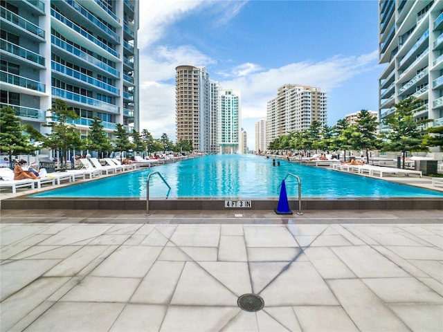 465 Brickell Ave Unit 417, Miami, FL 33131 - view of pool with a city view