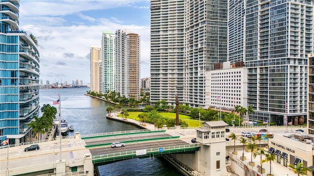 465 Brickell Ave Unit 417, Miami, FL 33131 - view of city with a large body of water and a notable bridge