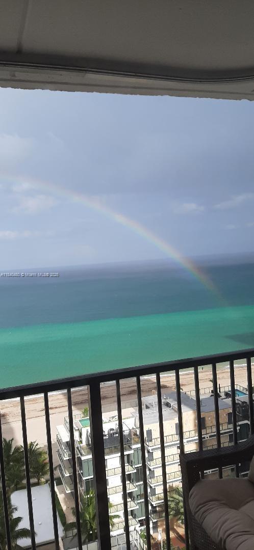 2101 S Ocean Dr Unit 1802, Hollywood, FL 33019 - balcony featuring a water view