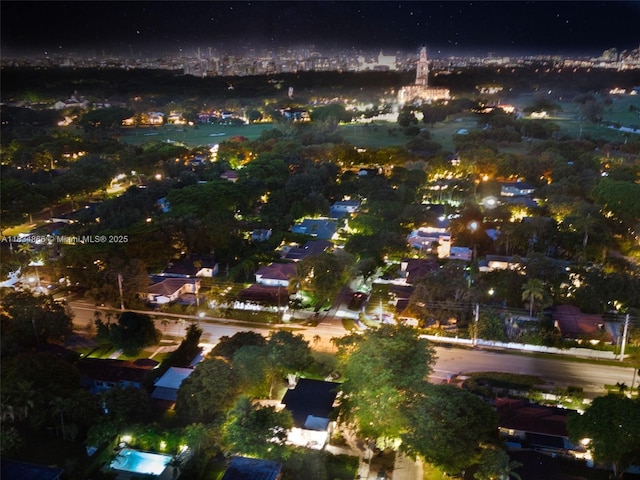 5701 SW 33rd St, Miami, FL 33155 - aerial view at twilight