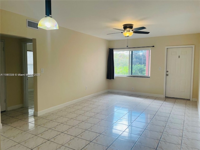 3401 SW 11th St Unit 1B, Miami, FL 33135 - unfurnished room featuring a ceiling fan and light tile patterned floors