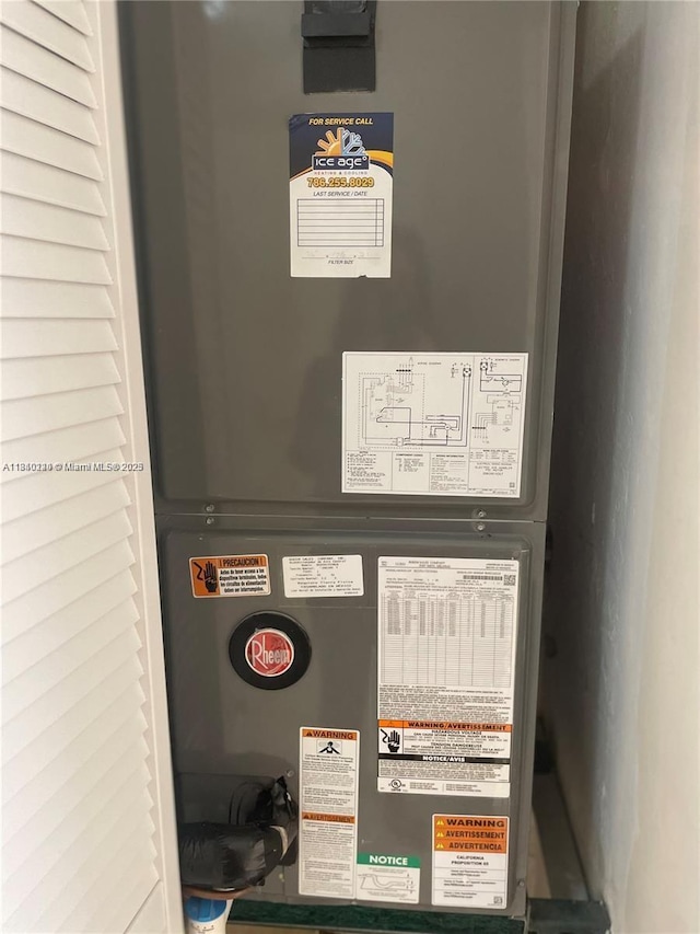 3401 SW 11th St Unit 1B, Miami, FL 33135 - utility room featuring heating unit