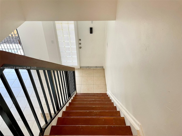 1725 SW 131st Place Cir S, Miami, FL 33175 - stairway with tile patterned floors and baseboards