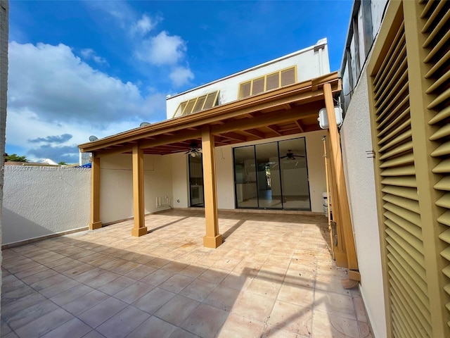 1725 SW 131st Place Cir S, Miami, FL 33175 - back of house with ceiling fan and a patio area