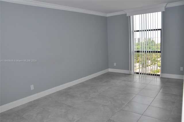 13499 Biscayne Blvd Unit 1011, North Miami, FL 33181 - unfurnished room with crown molding and tile patterned floors
