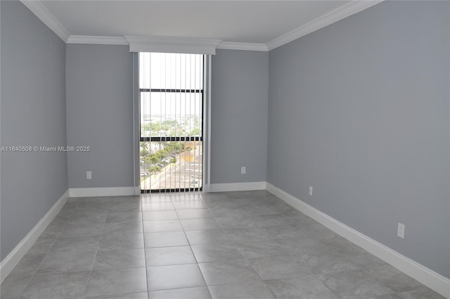 13499 Biscayne Blvd Unit 1011, North Miami, FL 33181 - empty room with crown molding and light tile patterned floors
