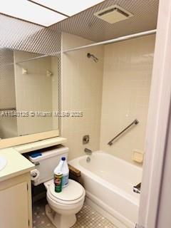 4760 W Lucerne Lakes Blvd W Unit 108, Lake Worth, FL 33467 - full bathroom with bathtub / shower combination, vanity, and tile patterned flooring