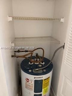 4760 W Lucerne Lakes Blvd W Unit 108, Lake Worth, FL 33467 - utility room with electric water heater