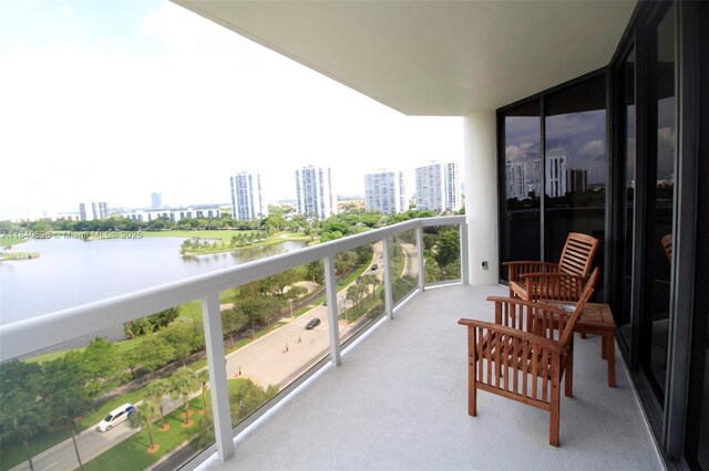 20185 E Country Club Dr Unit 1105, Aventura, FL 33180 - balcony featuring a water view and a view of city