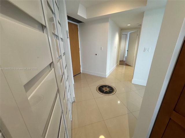 20185 E Country Club Dr Unit 1105, Aventura, FL 33180 - hall featuring light tile patterned floors and recessed lighting